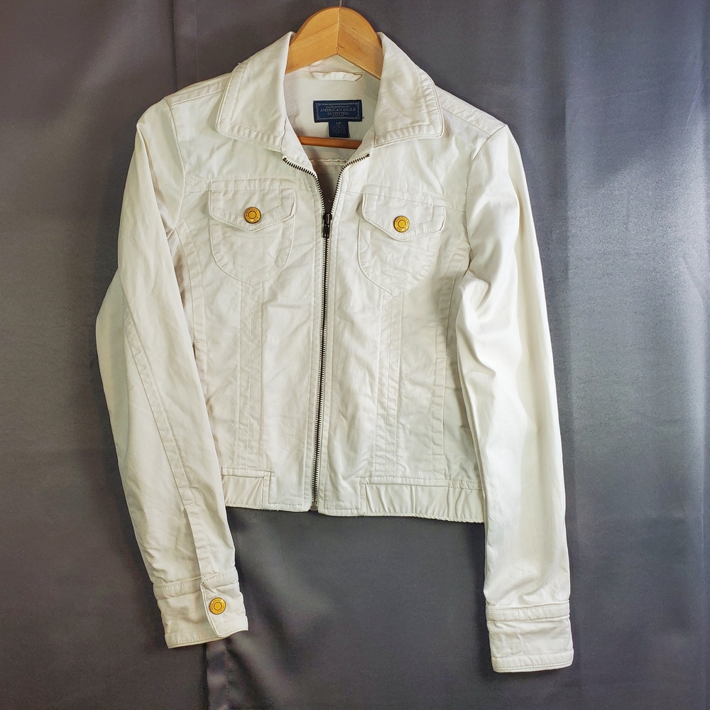 American Eagle Outfitters Cream Jacket